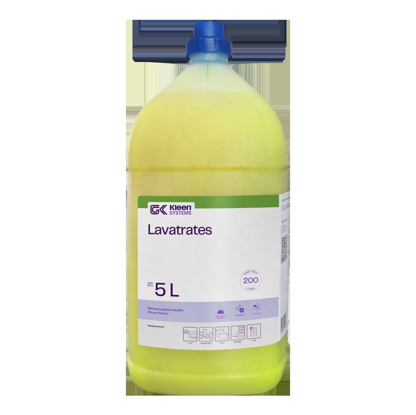 Detergente concentrado para loza, plaqué, cristalería,
ollas, sartenes y demás utensilios de cocina. Aroma
lima-limón. Remueve fácilmente la grasa.
