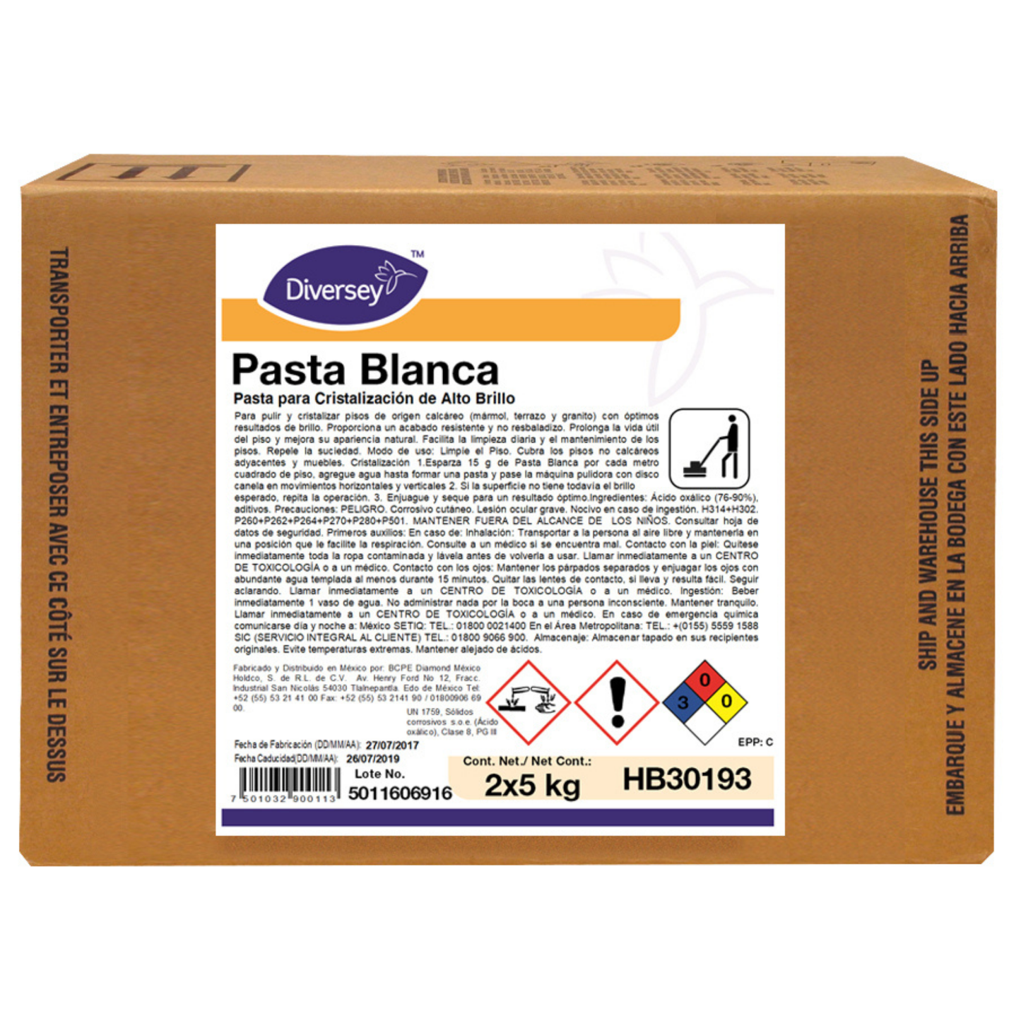Pasta Blanca para Cristalización Alto Brillo Diversey HB30193