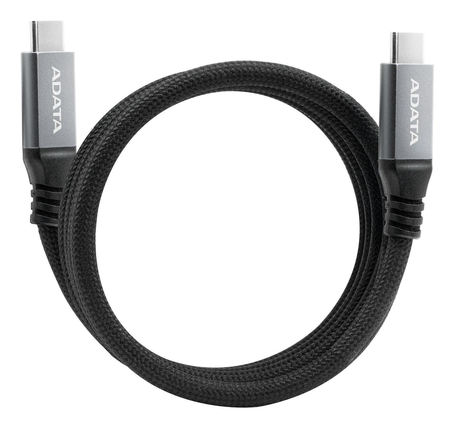 ADATA Cable Tipo C a Tipo C 1m Cubierta de Nylon, Magnétizado 10Gbps 100W Transfiere Audio y Video 4K UHD Negro