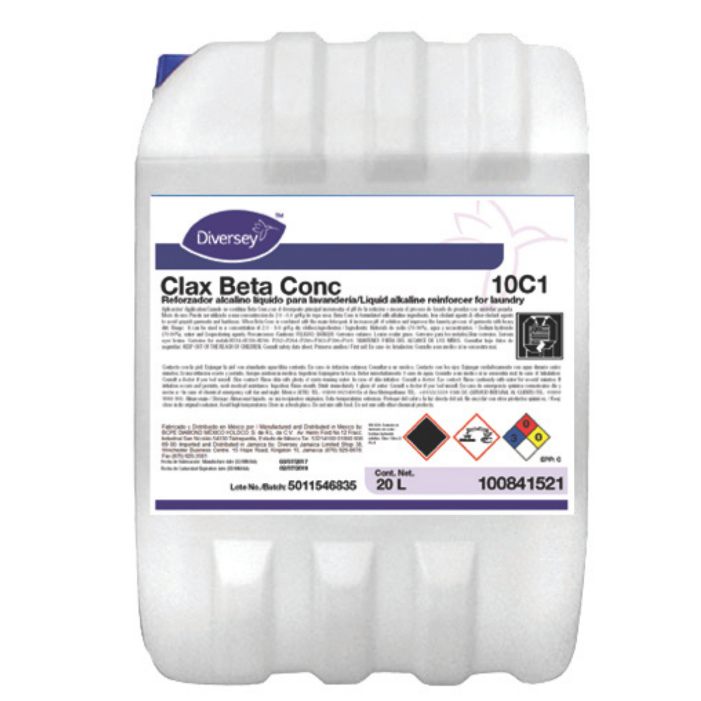 Clax Beta Concentrado Detergente Ropa 20L Diversey 100841521