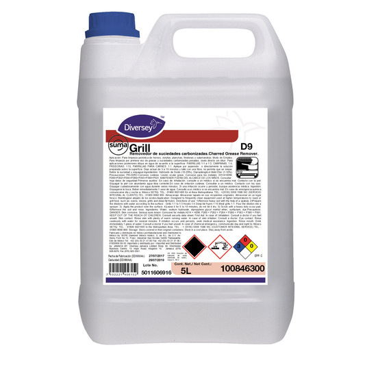 Removedor de Suciedad Carbonizada Suma Grill D9 Diversey 100846300 4x5L