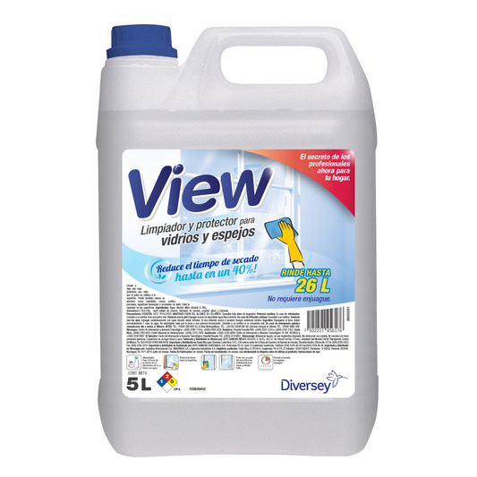 Limpiador y Protector Vidrios Espejos Diversey 4x5L