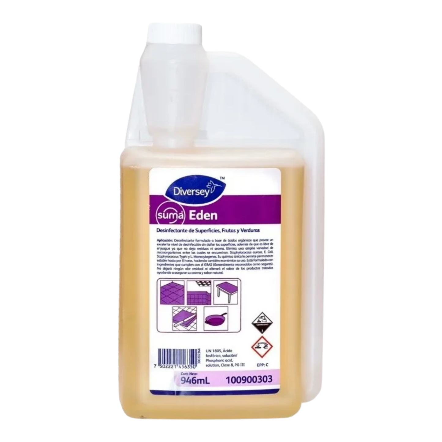 Desinfectante Superficies Frutas Verduras Diversey 946ml