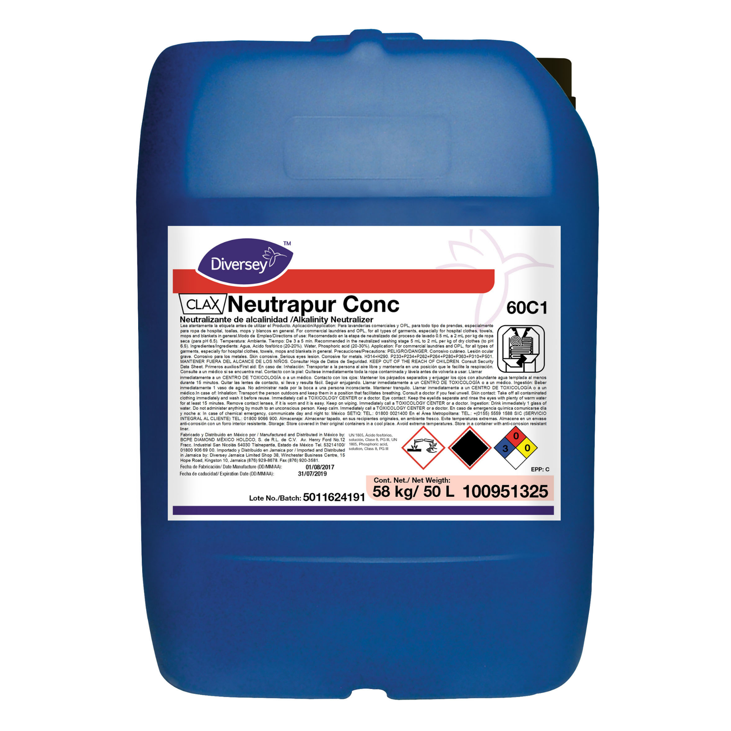 Detergente Lavandería Concentrado Clax Neutrapur 50L Diversey