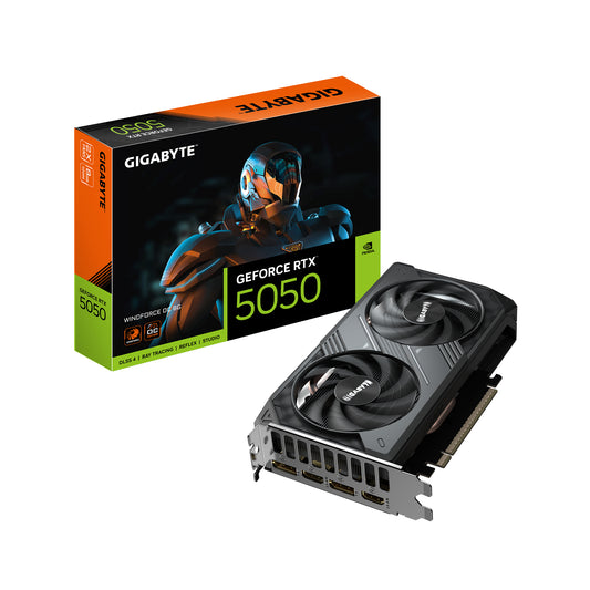 Tarjeta de video GIGABYTE NVIDIA GeForce RTX 5050 Windforce OC, 8G 128-bit GDDR6, PCI Express 5.0
