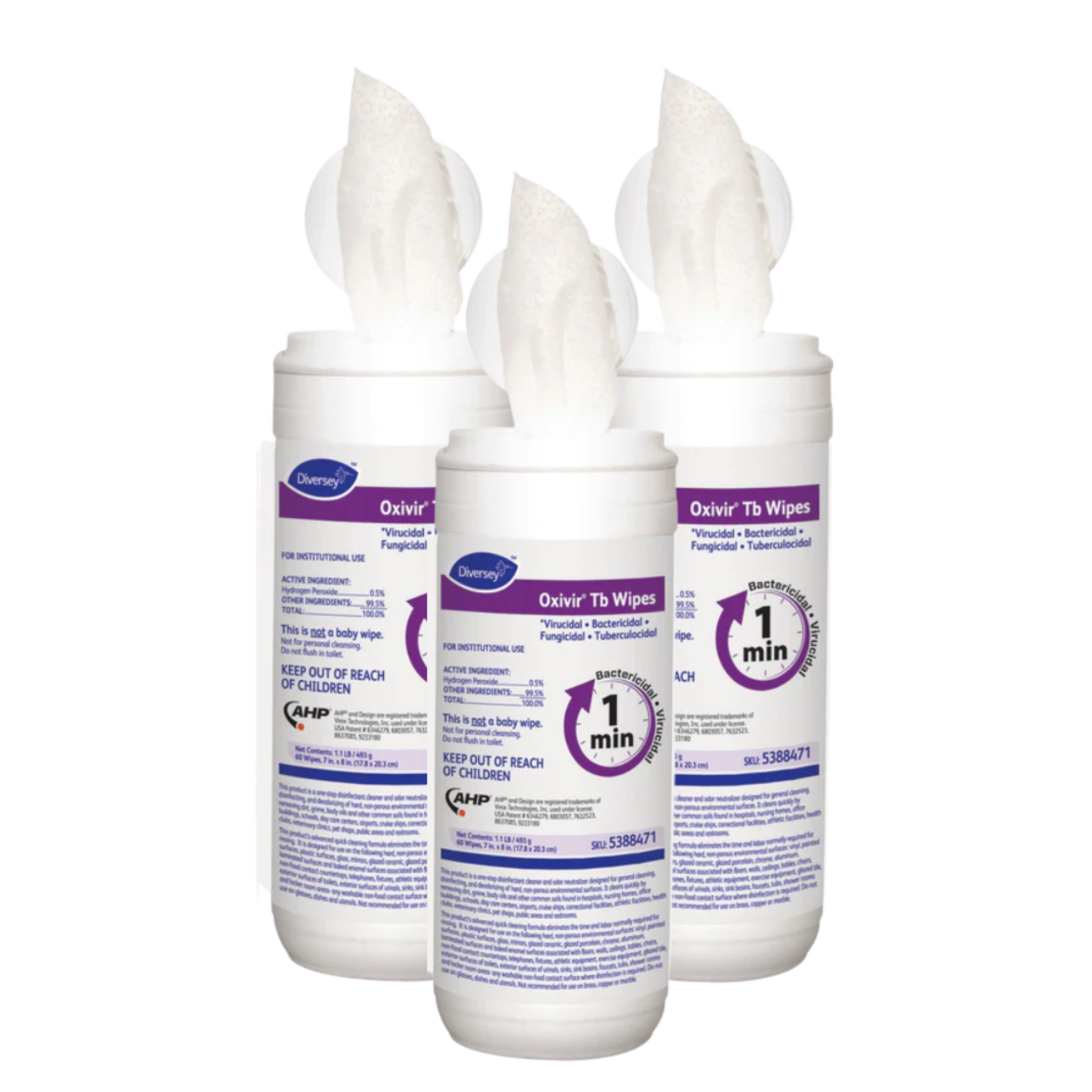 Toallitas Desinfectantes Oxivir TB Diversey 7x8" 60pz