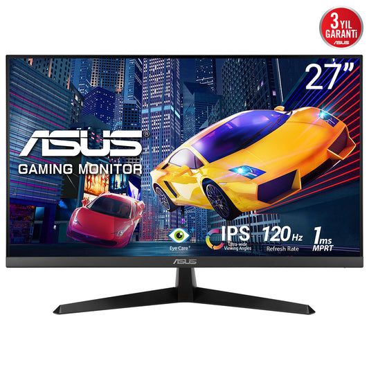 Monitor gamer ASUS VY279HGR LCD 27", 1920x1080 Full HD, 120Hz, HDMI, negro.