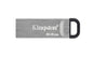 Memoria USB Kingston DataTraveler Kyson, DTKN/64GB USB 3.2, lectura 200MB/s, color plata.