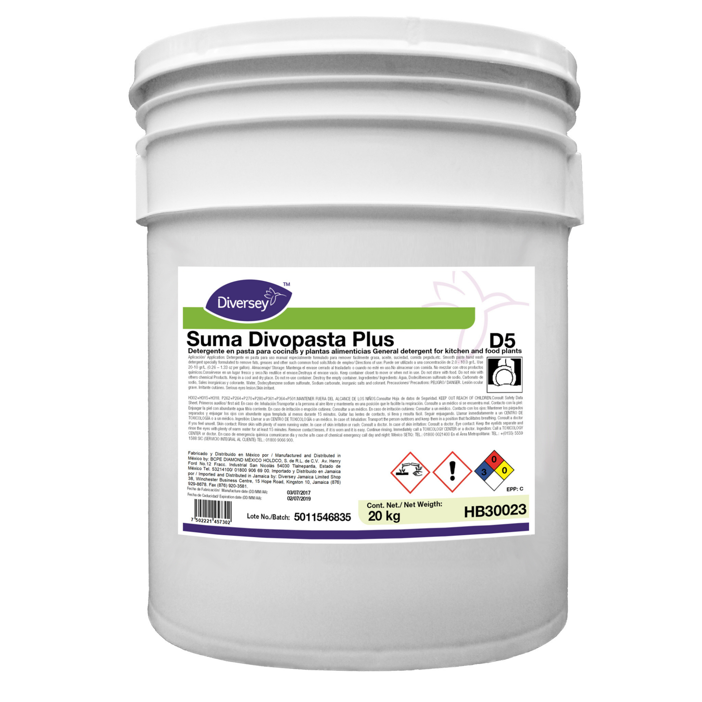 Detergente Limpieza Cocinas y Plantas Alimenticias Diversey HB30023