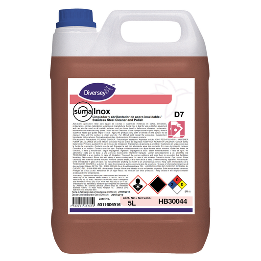 Limpiador y Abrillantador Acero Inoxidable Suma Inox 5L