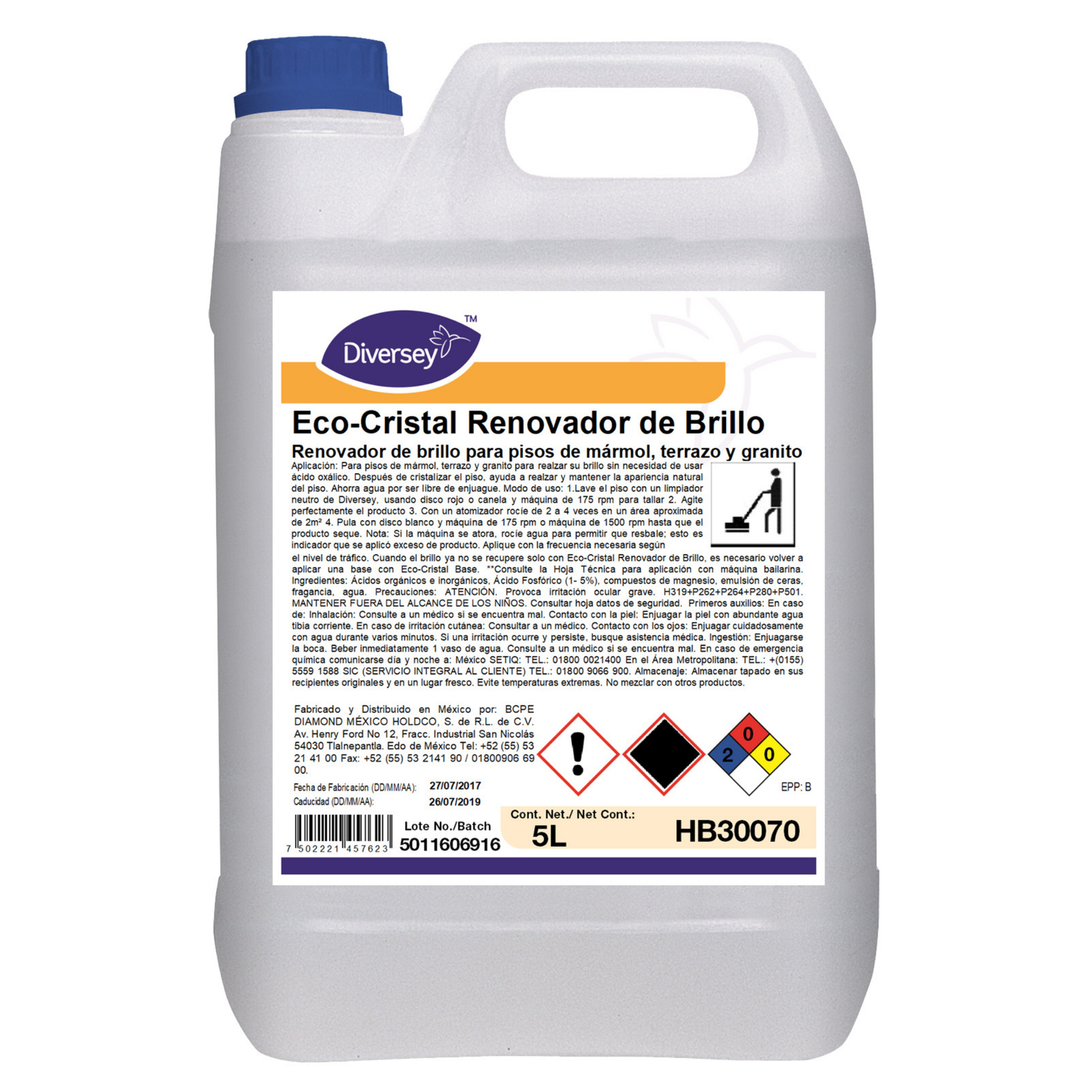 Eco-Cristal Renovador de Brillo Diversey HB30070 500ml