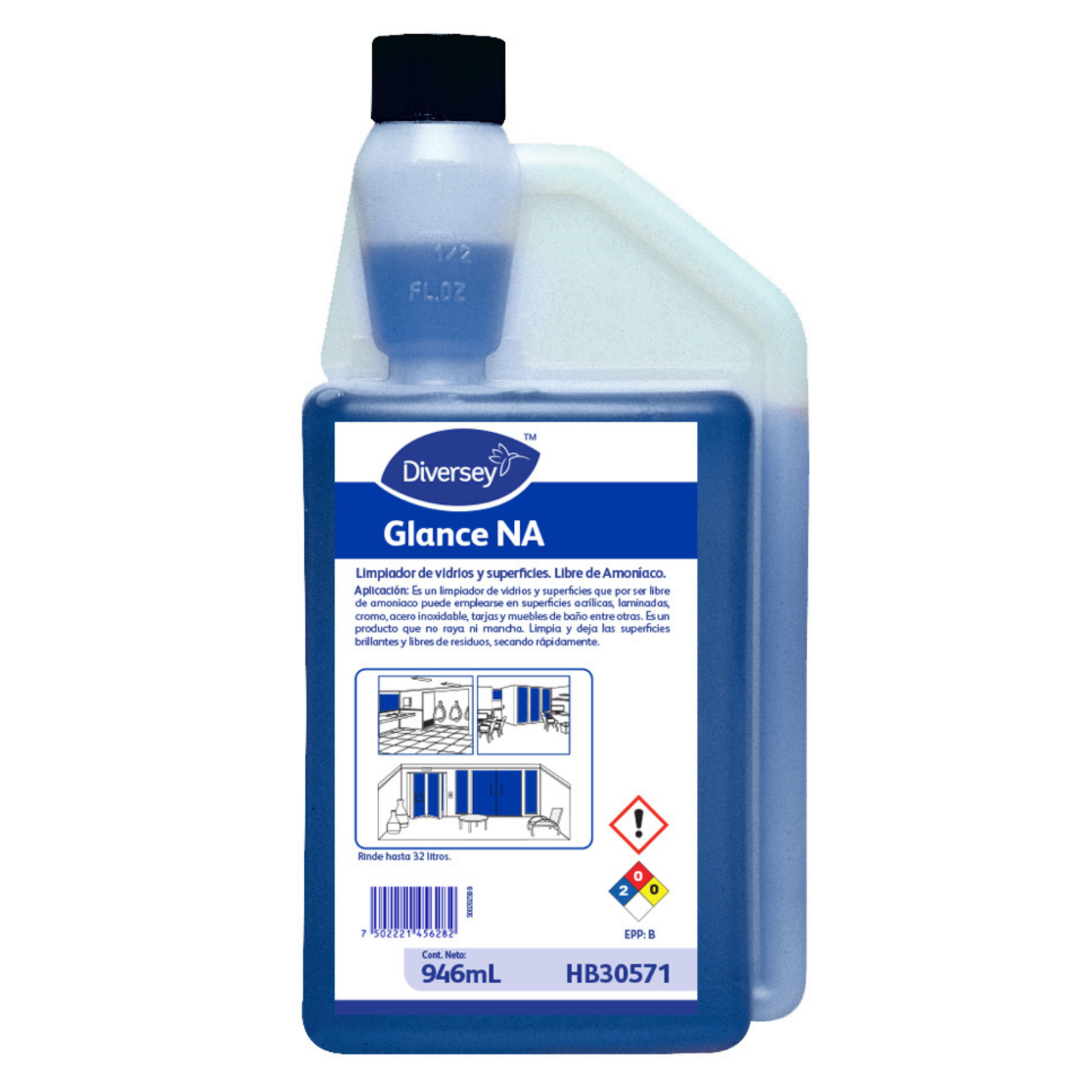 Limpiador Vidrios y Superficies Glance NA Diversey HB30571