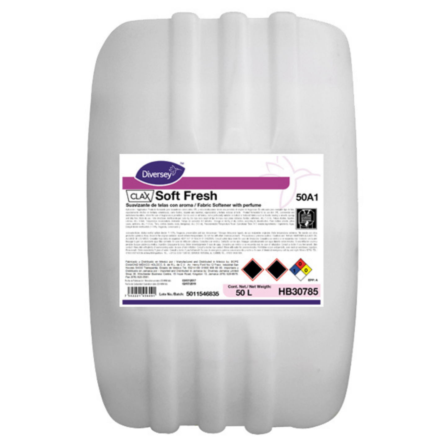 Suavizante Textil Profesional Clax Soft Fresh 50L Diversey HB30785