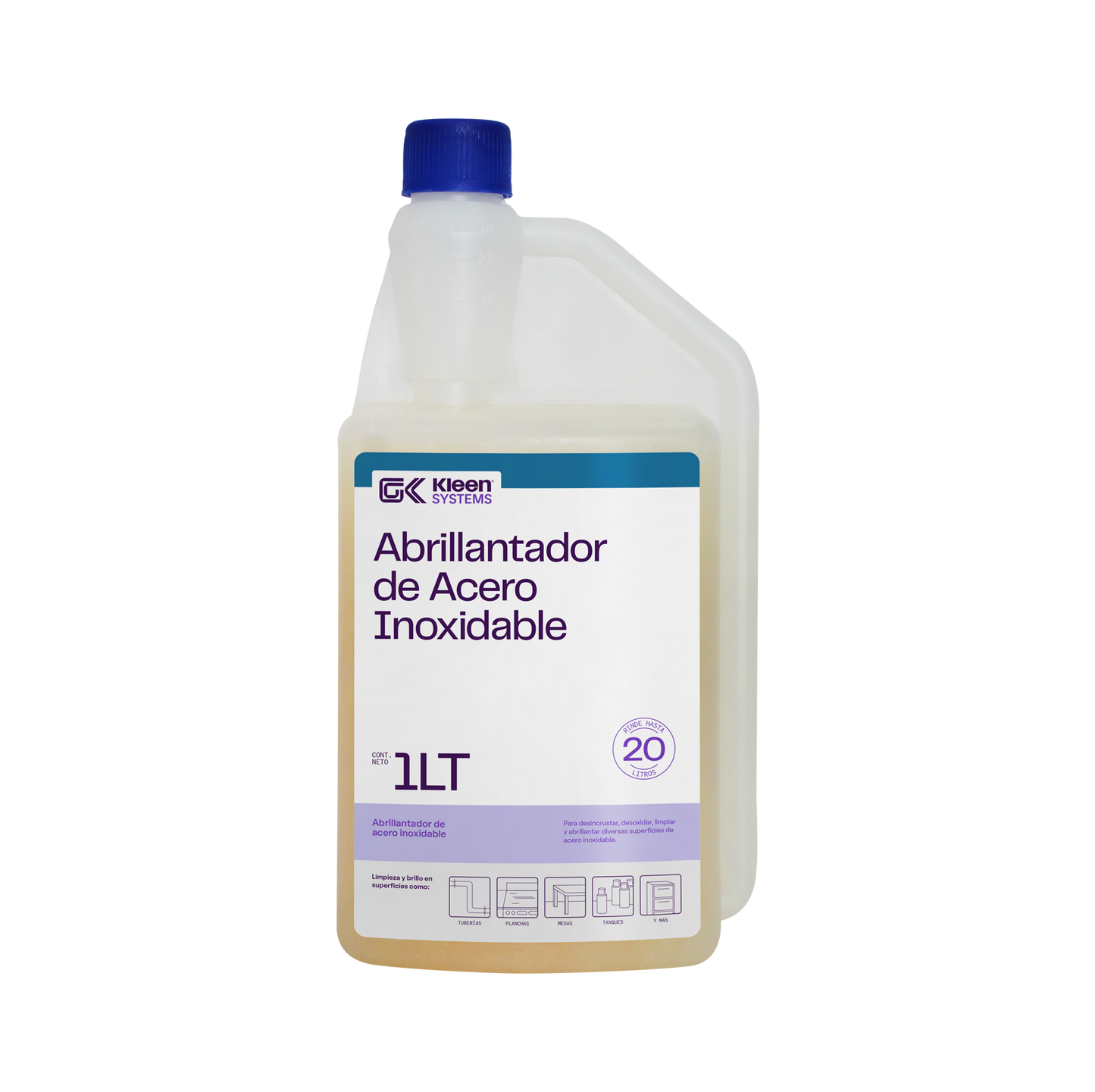 Abrillantador de Acero Inoxidable Gel Kleen 1L
