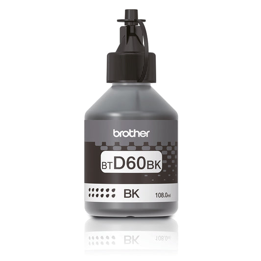 Botella de tinta BROTHER BTD60BK negra 6500 pgs p/ DCPT310/510W/710W
