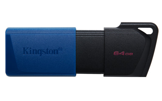 Memoria Flash USB Kingston DataTraveler Exodia M 64GB Gen 1 3.2 Gen 1 c/tapa móvil negro + azul