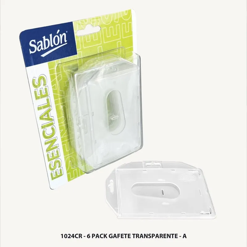 Gafetes — 6 Pack Gafete Transparente