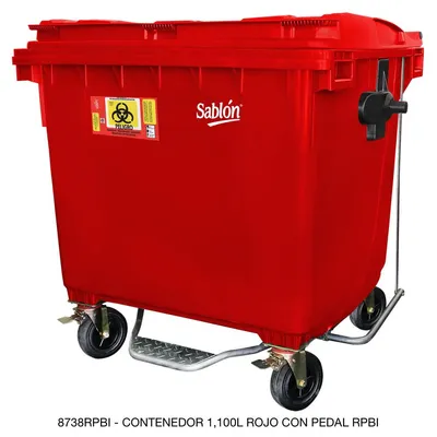 Contenedor de 1100 litros — Con pedal