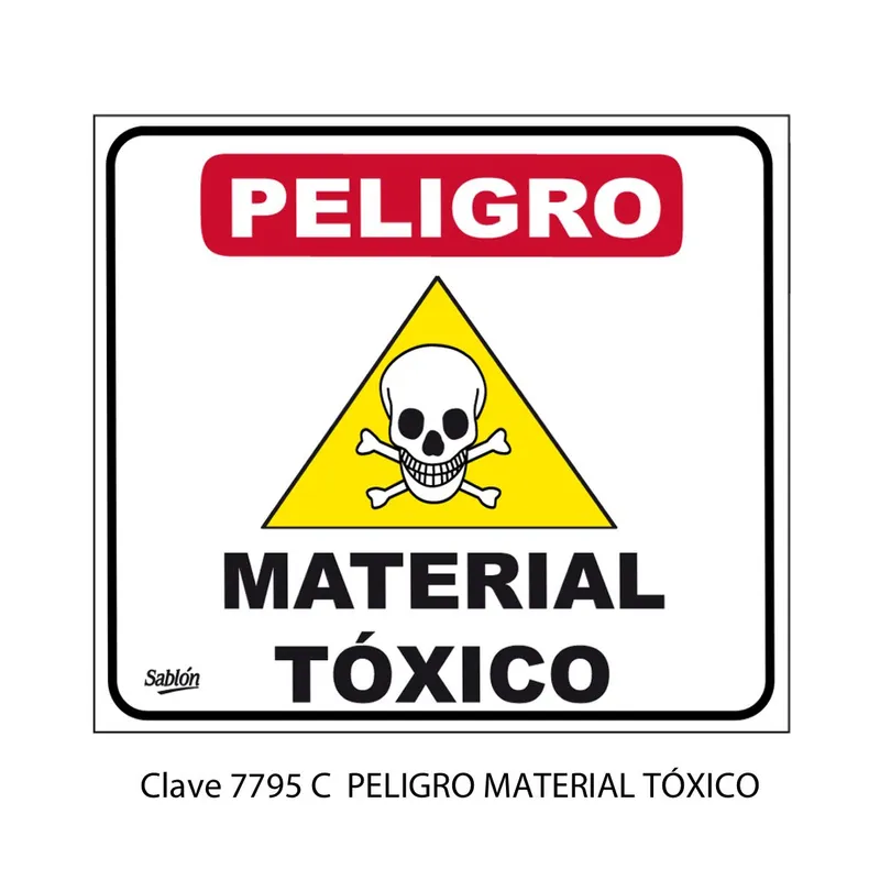Señal de peligro — Señal de Vinil Adherible — Visibilidad de 0 a 5 metros