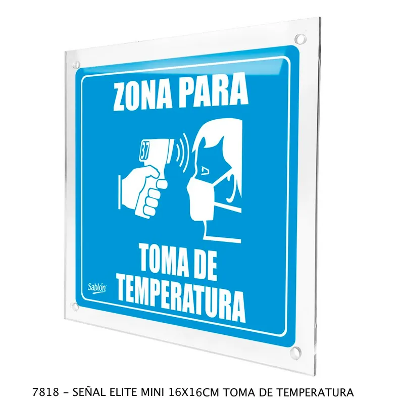 Señal de toma de temperatura — Elite Mini — 16 X 16 cm