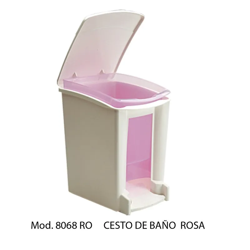Bote de basura para baño con pedal — 21.5 x 25 x 31