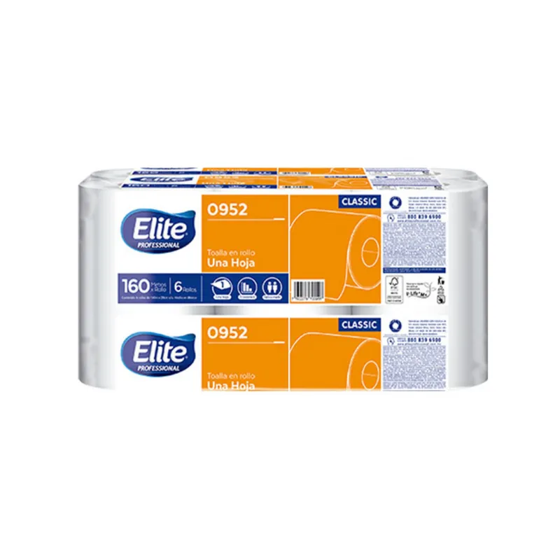 Toalla en Rollo Elite Classic 6 Rollos x 160 Metros