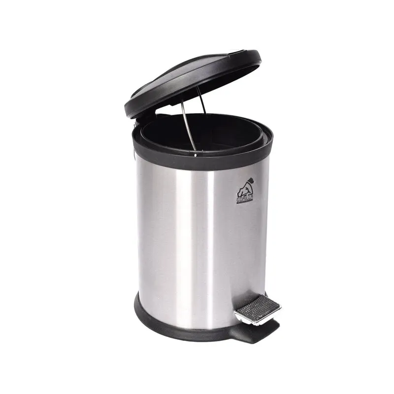 BOTE REDONDO C/PEDAL ACERO INOX 12 L