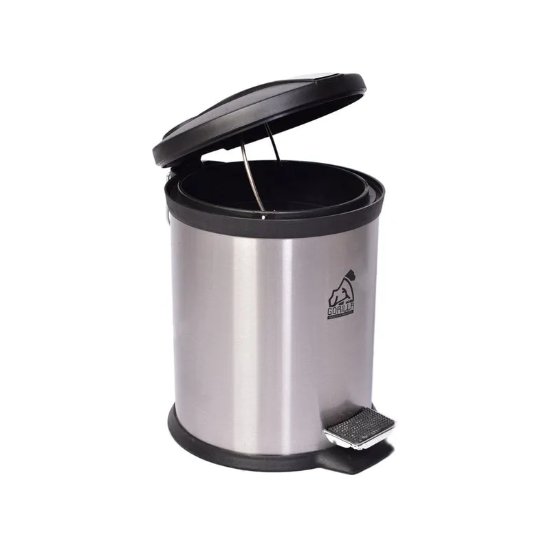 BOTE REDONDO C/PEDAL ACERO INOX 5 L