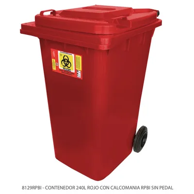 Contenedores para basura de 240 litros sin pedal — Capacidad 240 litros — Rpbi