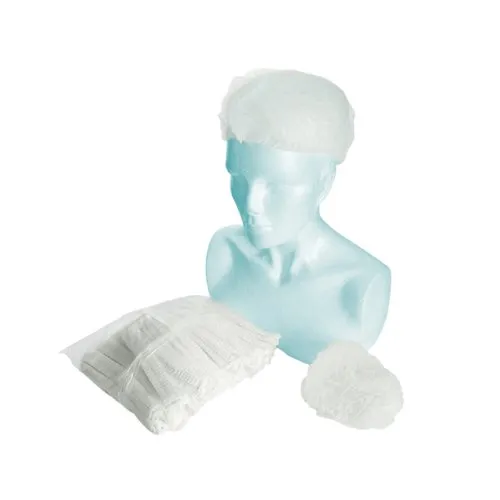 Cofia plisada blanca standard paq 100 piezas  venta x caja cerrada
