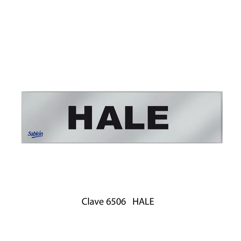 Señal de Hale — Señal de Aluminio Adherible — Visibilidad de 0 a 3.5 metros