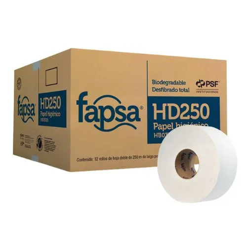 Papel Higiénico Fapsa HD250 en Bobina - Caja con 12 Rollos