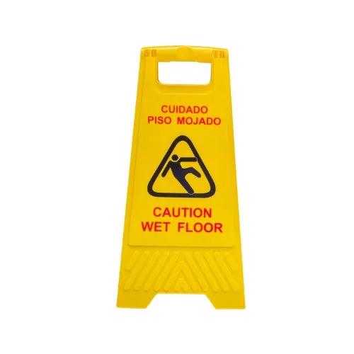 Señalamiento  piso mojado