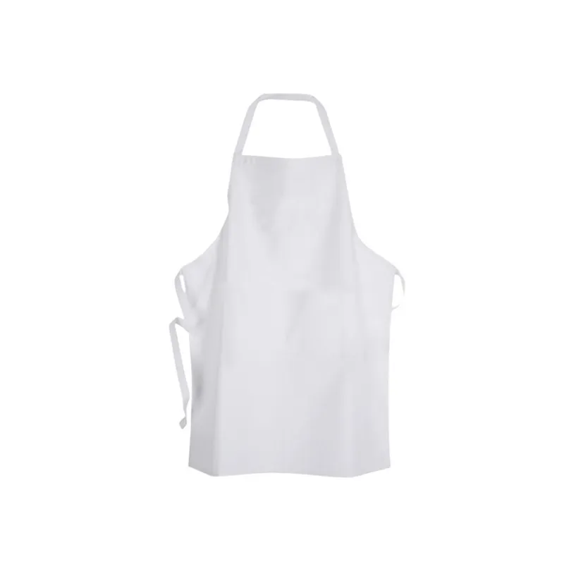 Mandil ahulado blanco de PVC | Delantal impermeable reutilizable | Ideal para cocina, limpieza o industria alimentaria