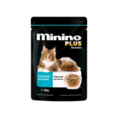 Minino Plus Recetas Carnitas de Atun 24x0.085 KG Corrugado