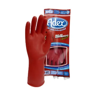 Guante Clásico Grabado Rojo Adex #10 B2B Limpieza Institucional