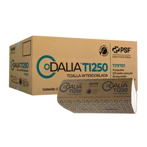 Toalla Interdoblada Dalia TI250 12/250 Hojas Blancas